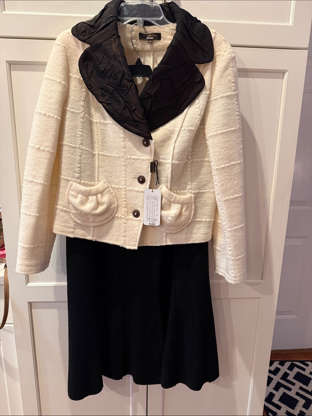 Vintage Comme Il Faut Eviton Cream Blazer and wool skirt